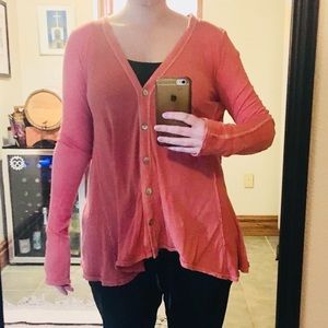 Michael Stars Drapey peach/pink cardigan